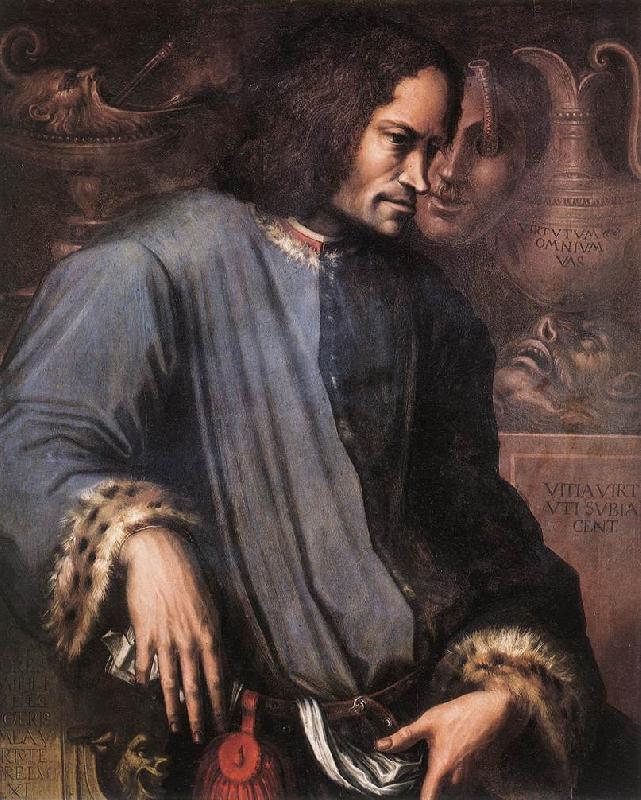 VASARI, Giorgio Portrait of Lorenzo the Magnificent wr oil painting picture